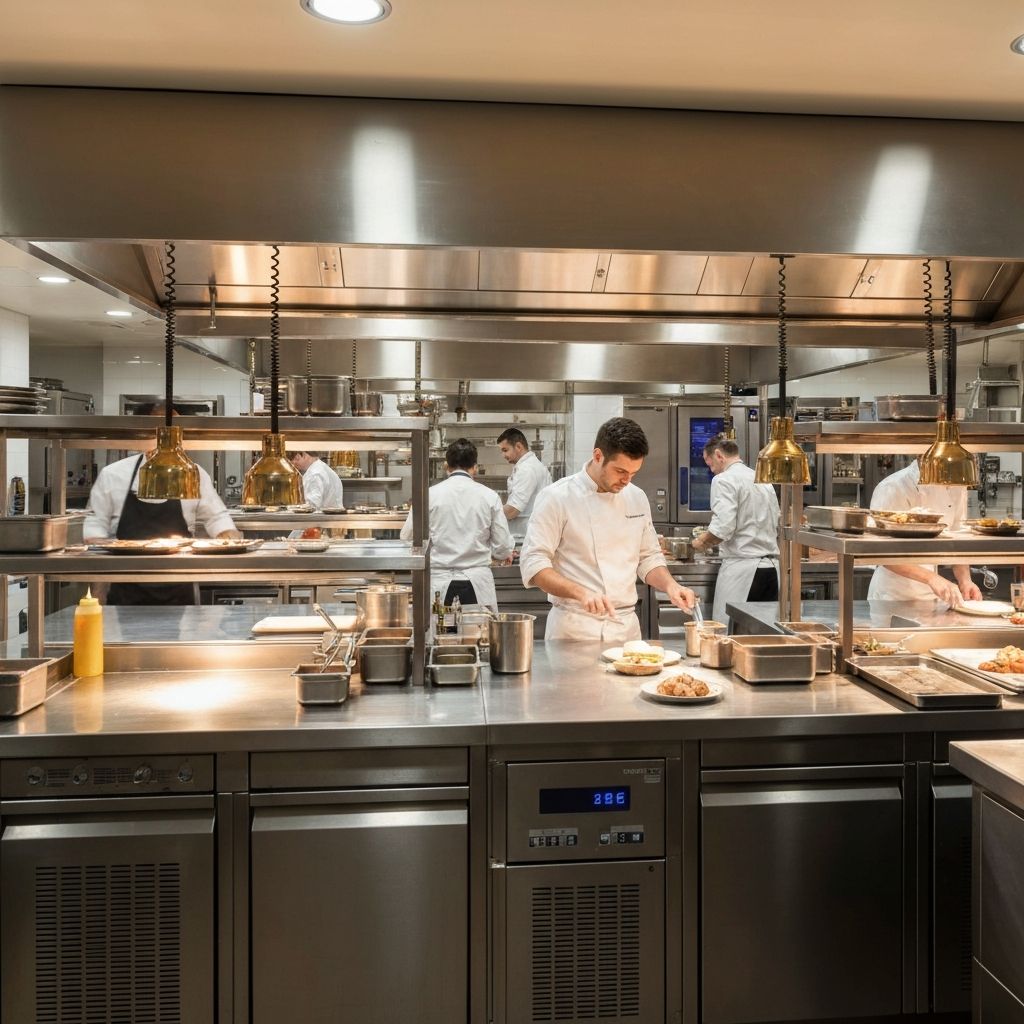 Professionelle Restaurant-Küche mit modernem Equipment